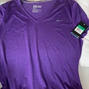 Nike shortsleeve drifit workout shirt new purple